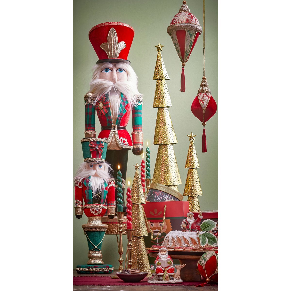Kerstboom - L19 x B10 x H90 cm - Metaal - Goud