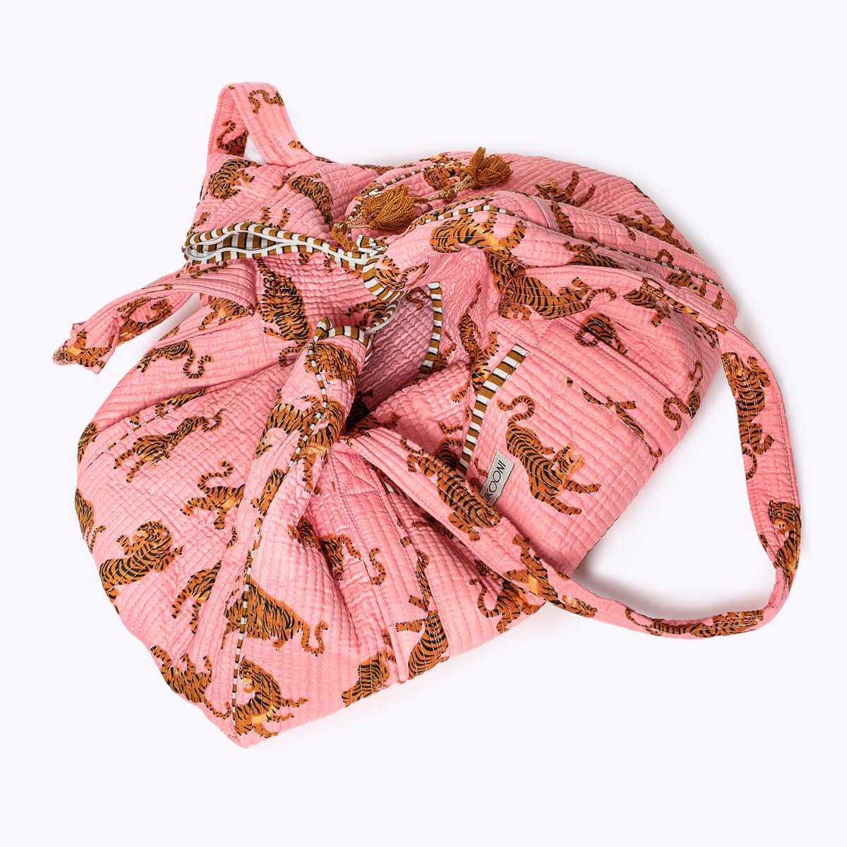 Handgemaakte katoenen tas "Elektrische Tijgerin"