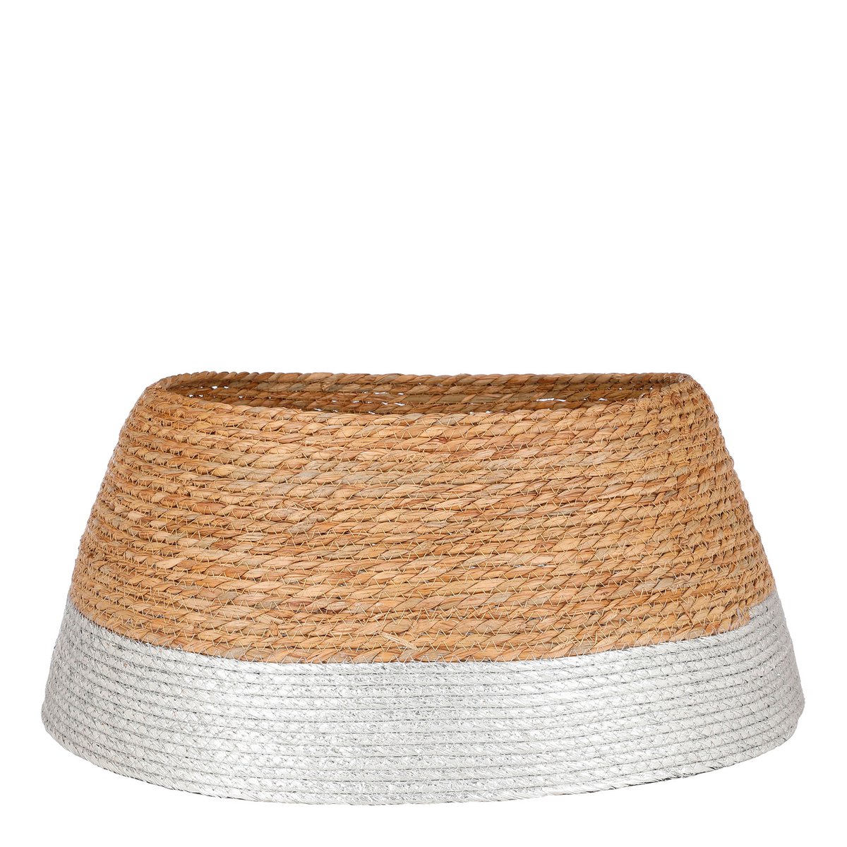 Kerstboomrok - H26 x Ø58 cm - Zeegras - Zilver