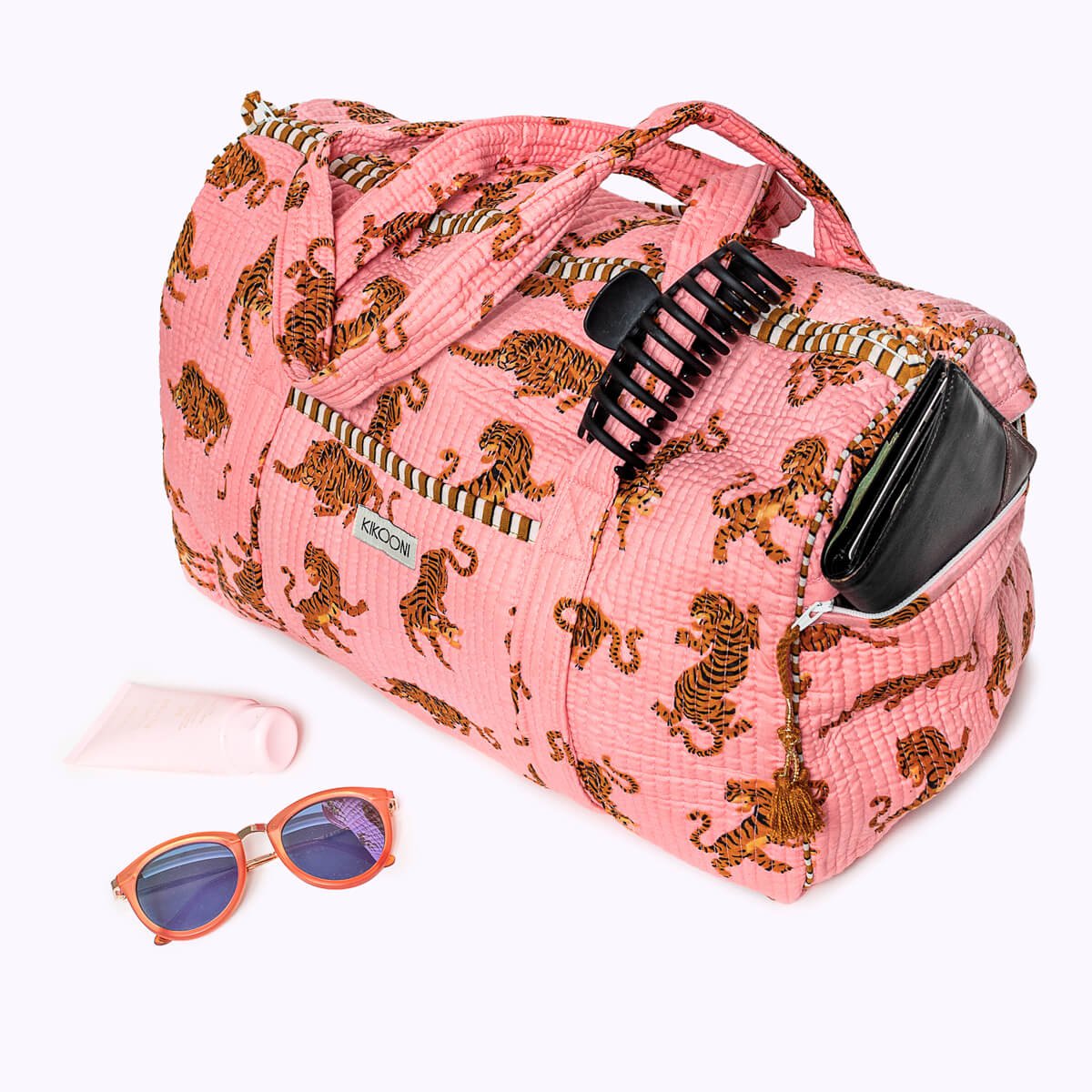 Handgemaakte katoenen tas "Elektrische Tijgerin"