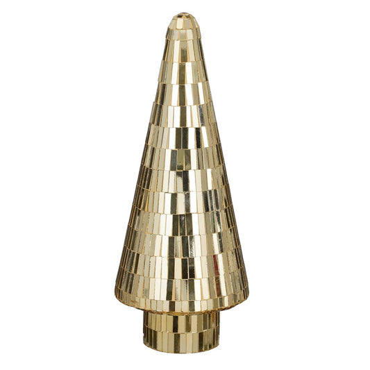 Decoratie Kerstboom - H41 x Ø18 cm - Glas - Goud