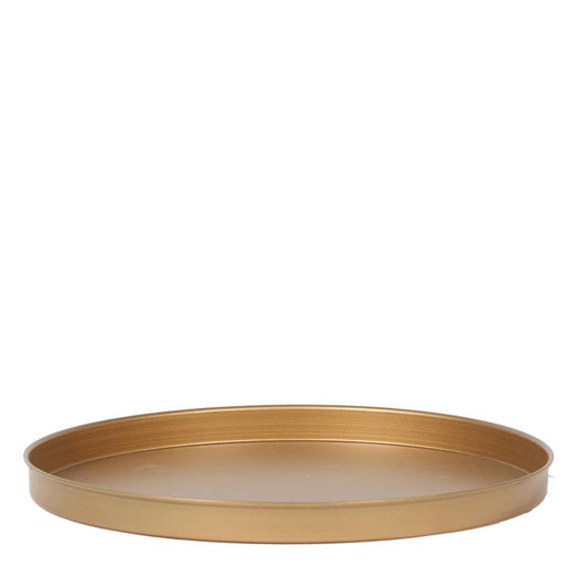 Anro Style Decoratieschaal - Rond gouden dienblad Ø30cm