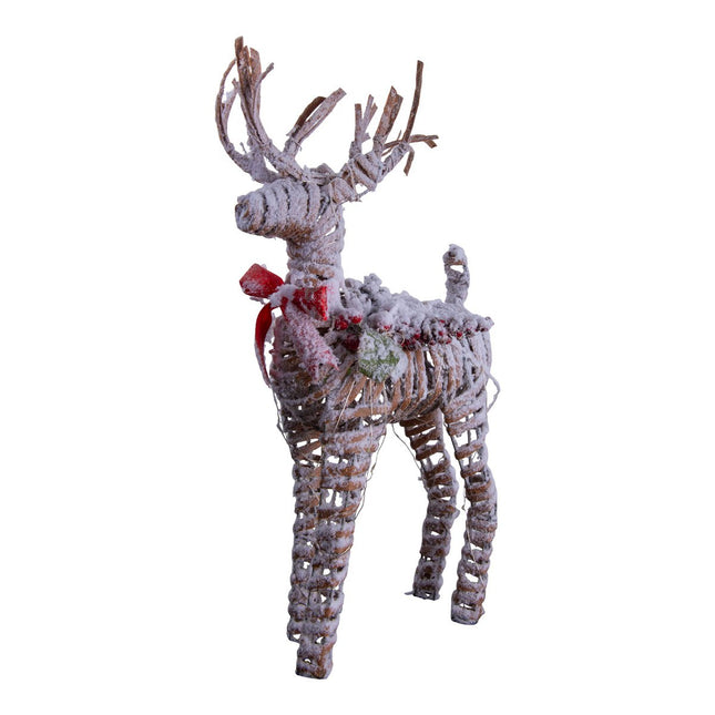 LED kerstdecoraties "rendier" gemaakt van weerbestendig plastic in de natuur, met stevig ingebouwde LED's