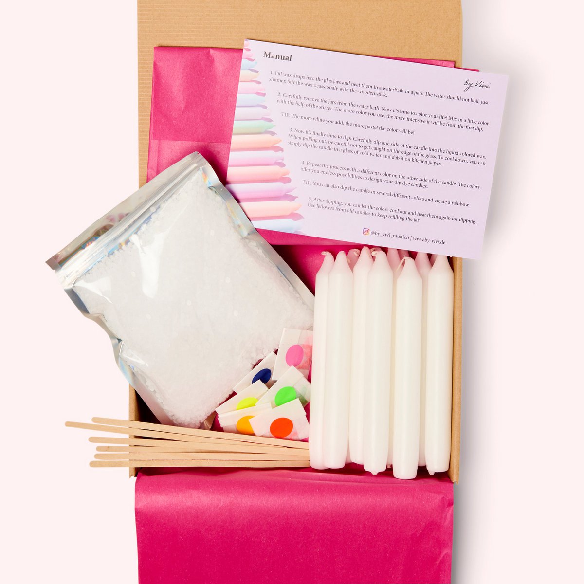 DIY Box Dip Dye-kaarsen: Neon-editie