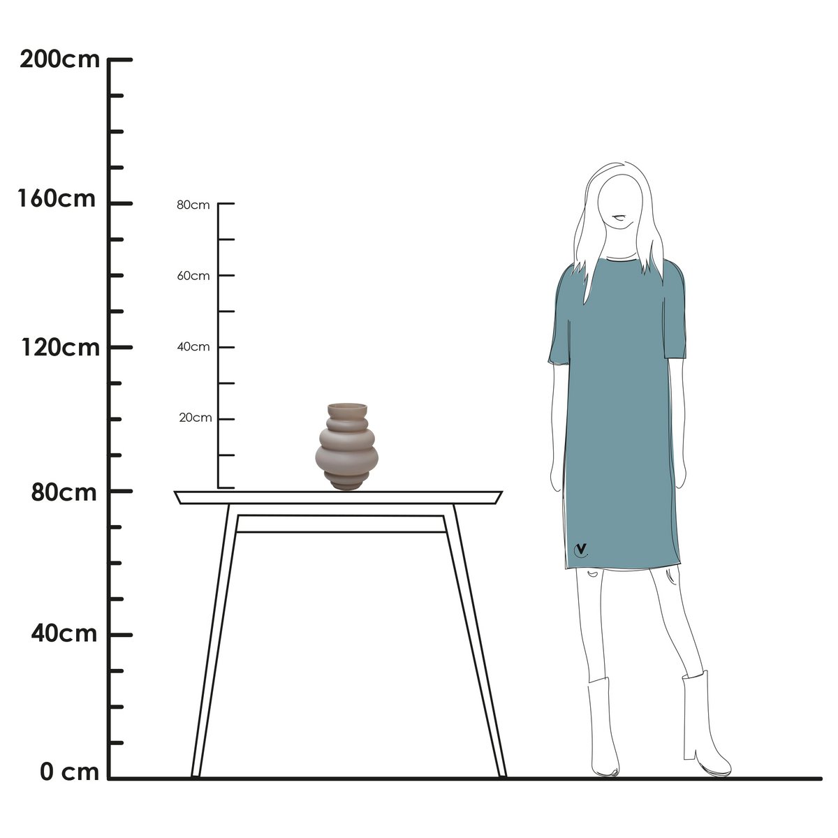 Vaas - Maputo matte ivory