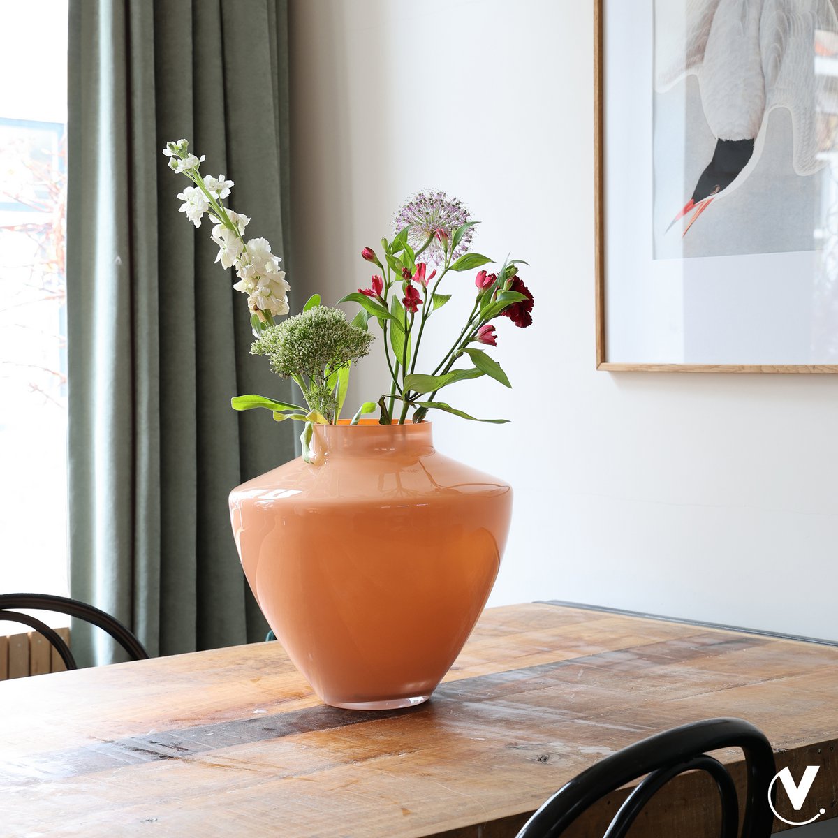 Vaas - Kagera pastel peach