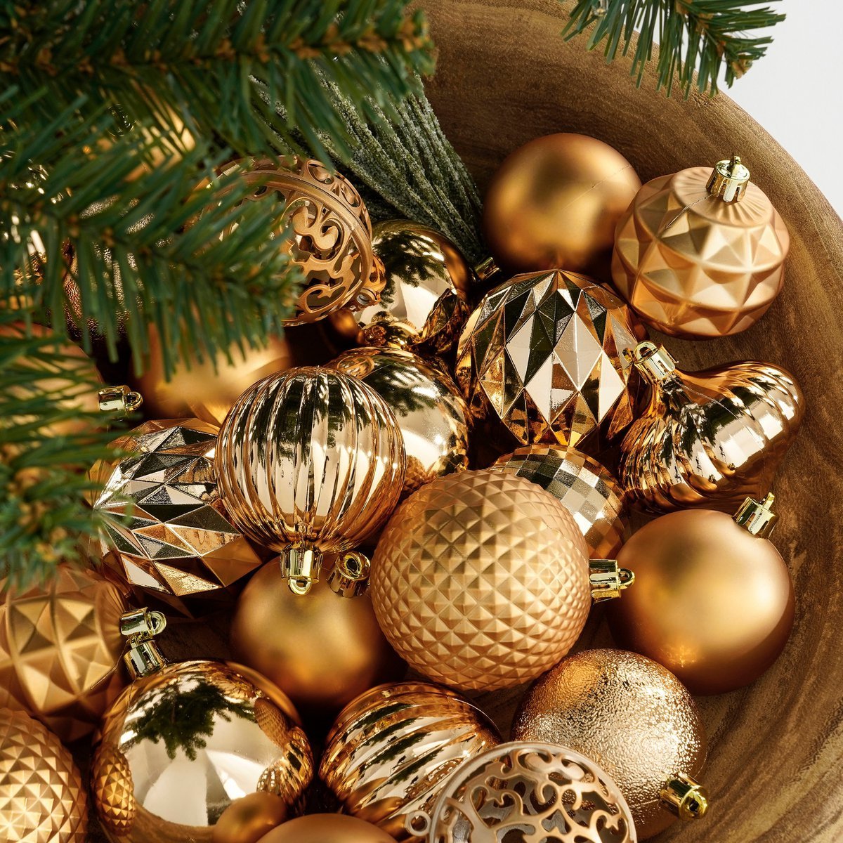 Kerstballen Set - 60 Stuks - Ø7 cm - Onbreekbaar - Koper