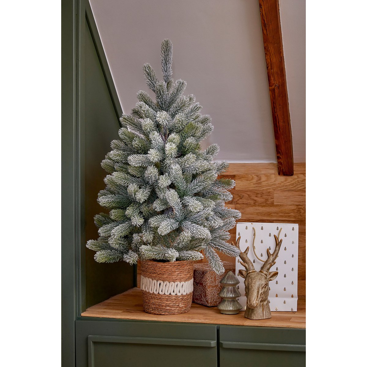 Nagoya Kunstkerstboom in Pot - H90 x  Ø55 cm - Groen
