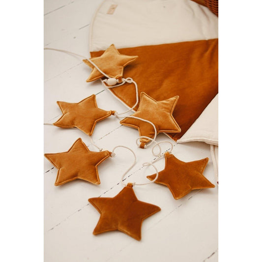 Fluwelen slinger "Gold Dust" met sterren