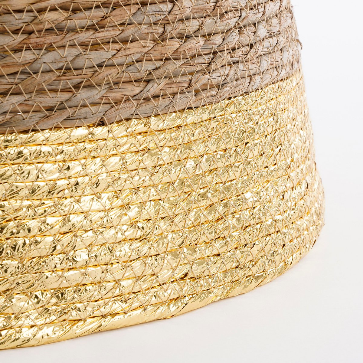 Kerstboomrok - H26 x Ø50 cm - Zeegras - Goud