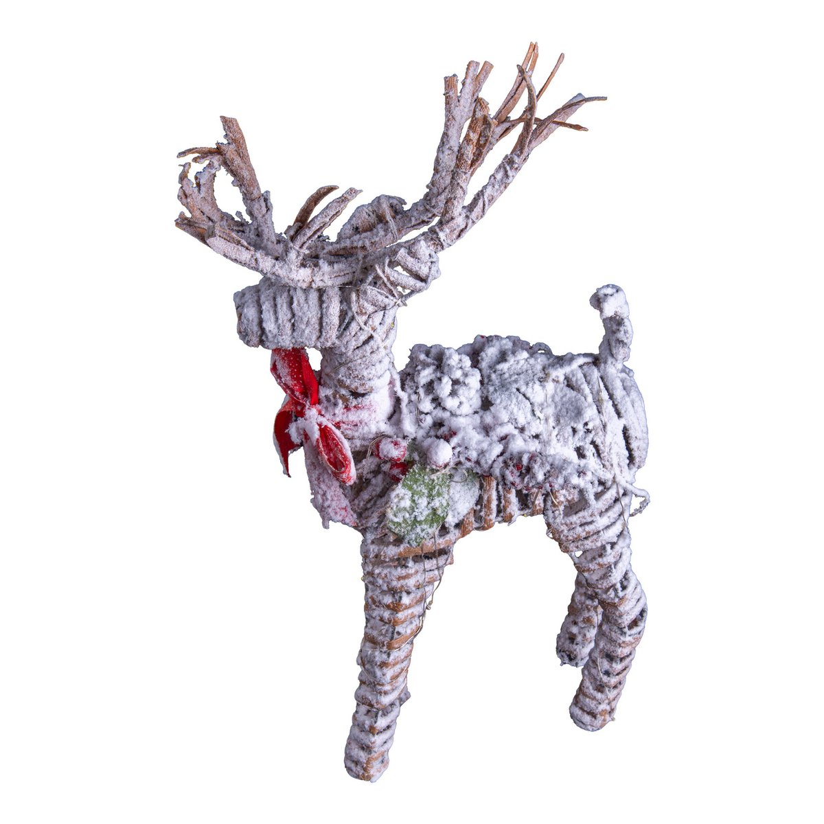 LED kerstdecoraties "rendier" gemaakt van weerbestendig plastic in de natuur, met stevig ingebouwde LED's