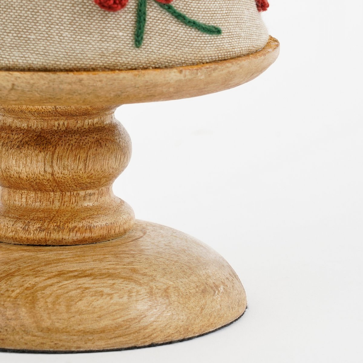 Decoratie Kerstboom - H55 x Ø12 cm - Katoen, IJzer, Mangohout - FSC 100% - Rood