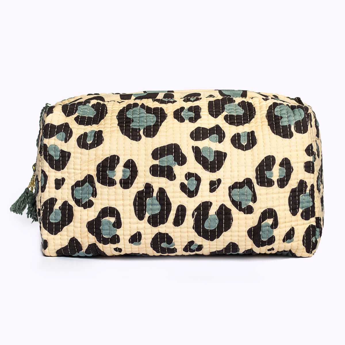 handgemaakte make-uptasje "Blue Leo"