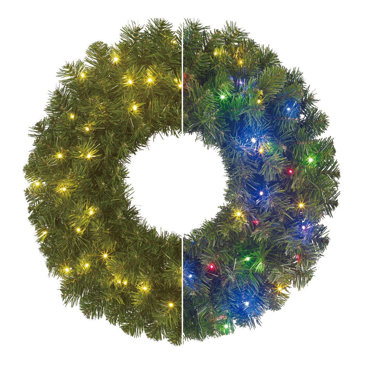 Limber LED Kerstkrans voor Buiten met Timer- en Dimfunctie - H15 x Ø60 cm - Groen