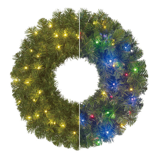 Limber LED Kerstkrans voor Buiten met Timer- en Dimfunctie - H15 x Ø60 cm - Groen