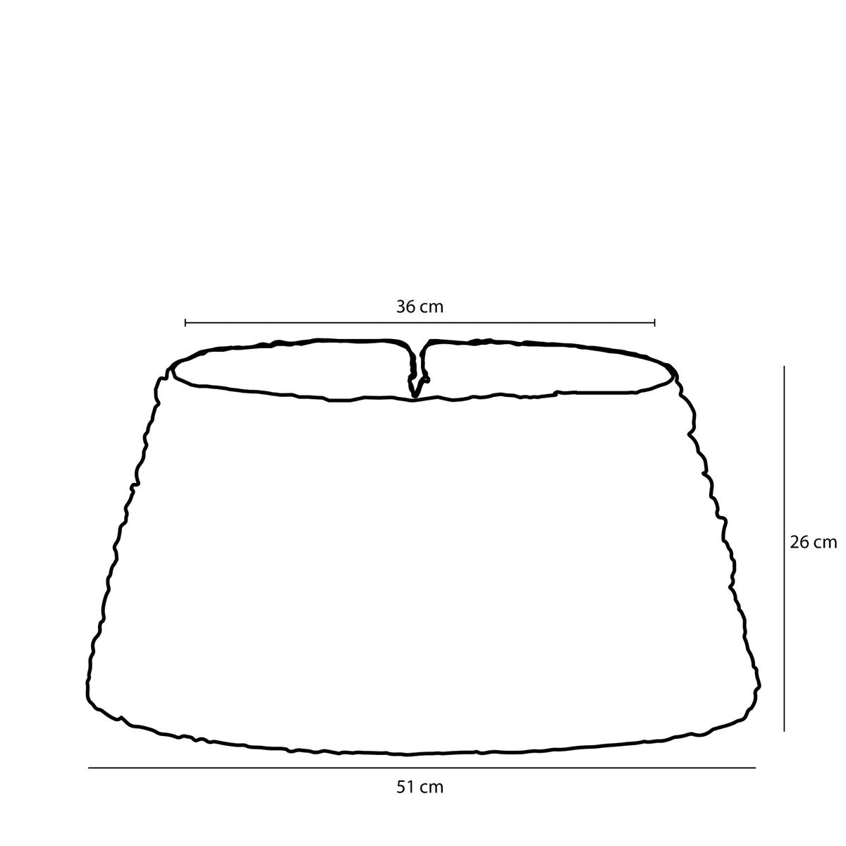 Kerstboomrok Opvouwbaar - H26 x Ø51 cm - Zeegras - Naturel Bruin