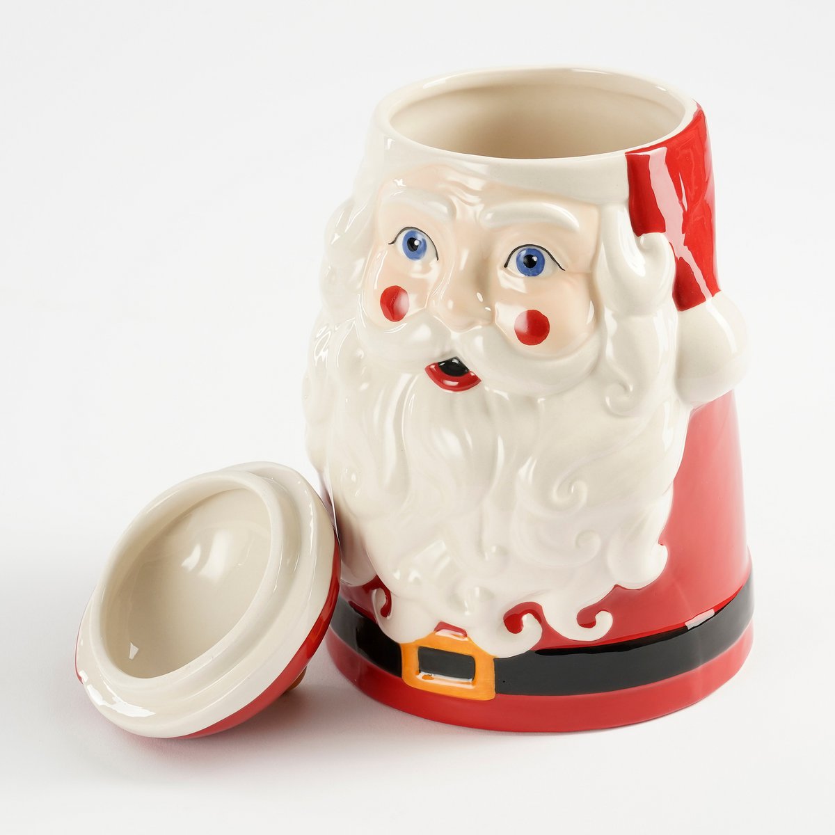 Celebration Voorraadpot - L16 x B16 x H26 cm - Steengoed - Rood