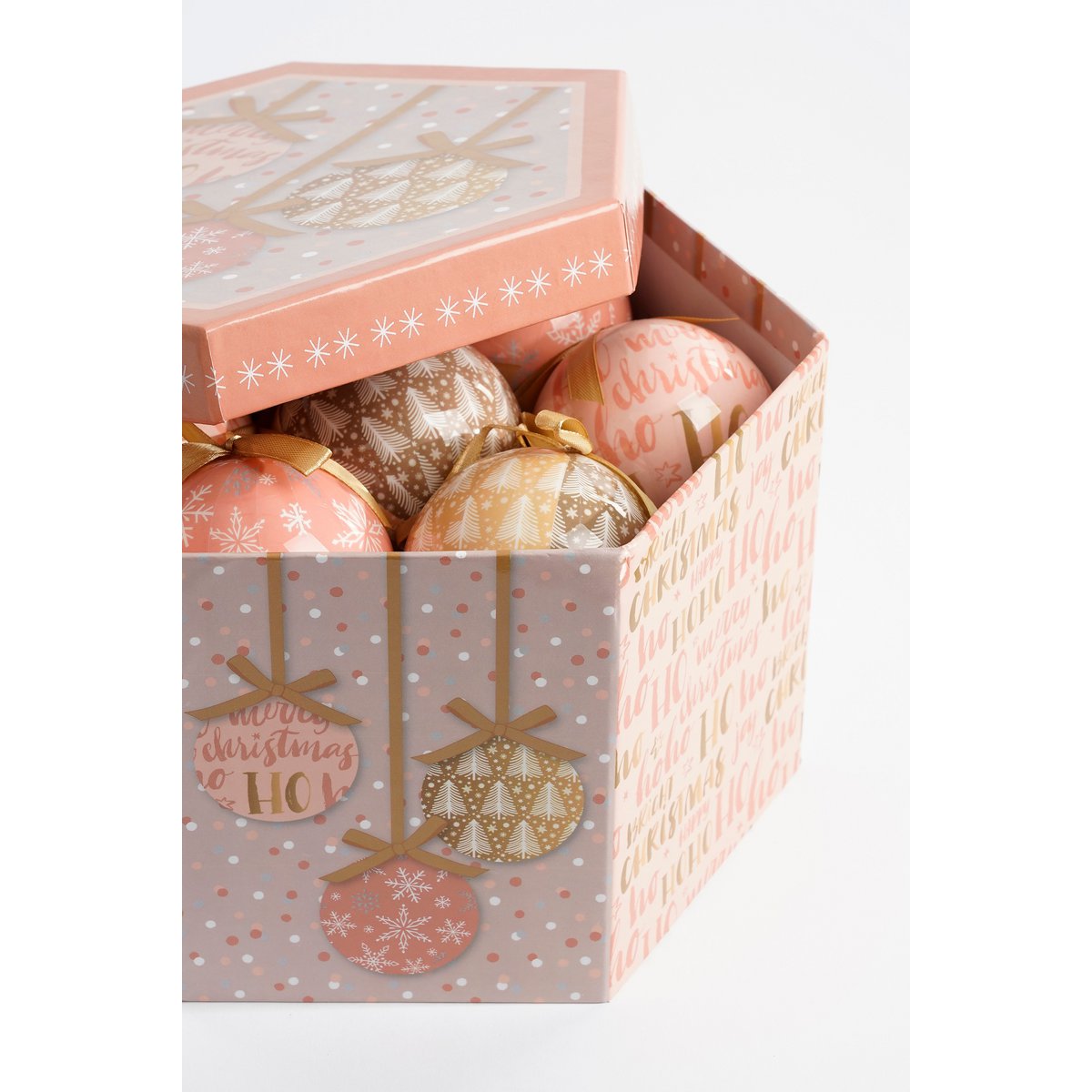 Kerstballen Cadeauset - 14 Stuks - Ø8 cm - Onbreekbaar - Perzik, Roze