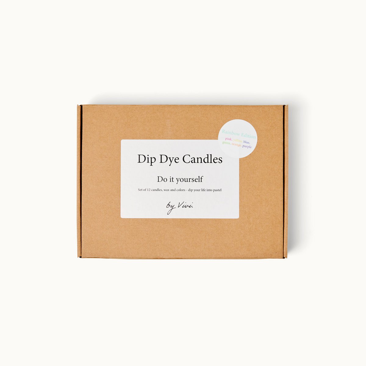 DIY Box Dip Dye Candles: Rainbow-editie