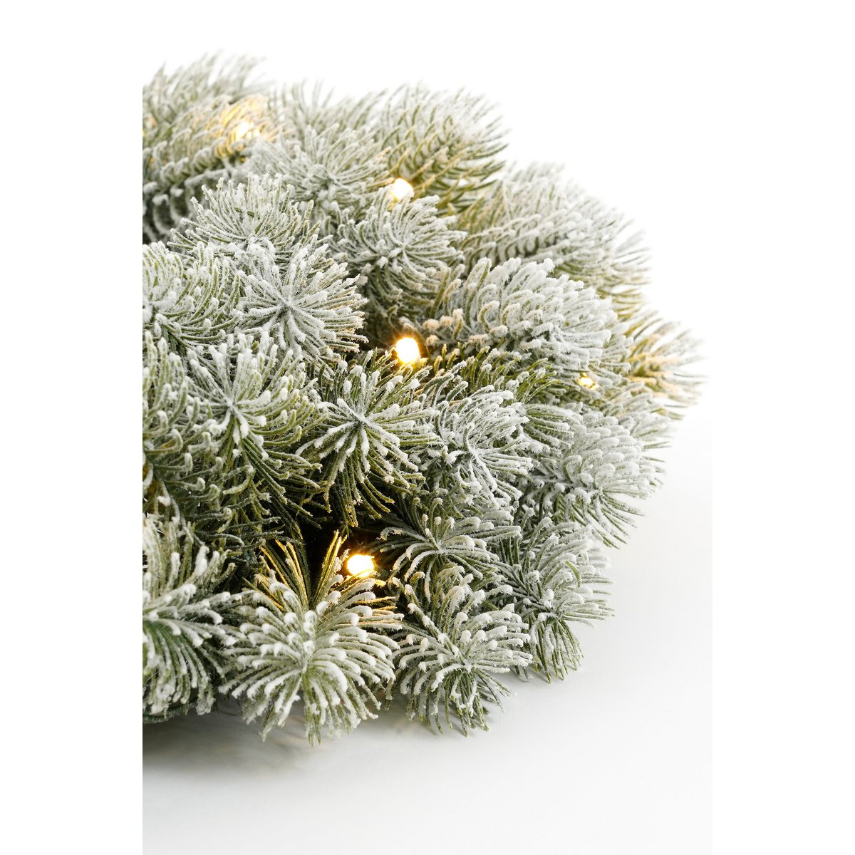 Nagoya Kerstkrans met LED Verlichting en Timerfunctie - H12 x Ø45 cm - Groen