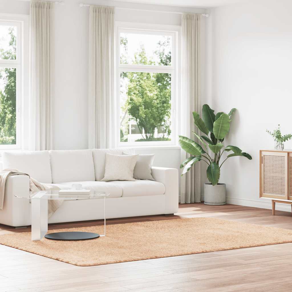 Hoogpolig Vloerkleed Navarra Polyester Beige