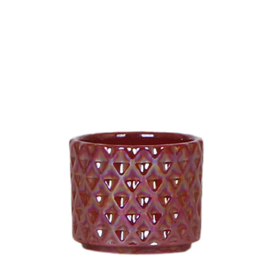 Anro Style Diamond pearl sierpot - Red - Ø6cm