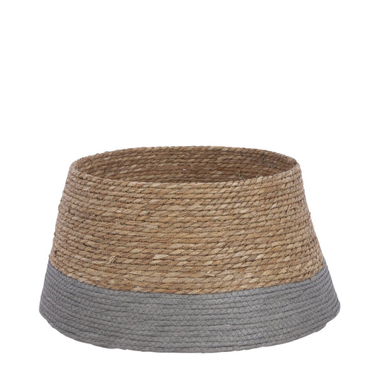 Kerstboomrok - H26 x Ø50 cm - Zeegras - Grijs