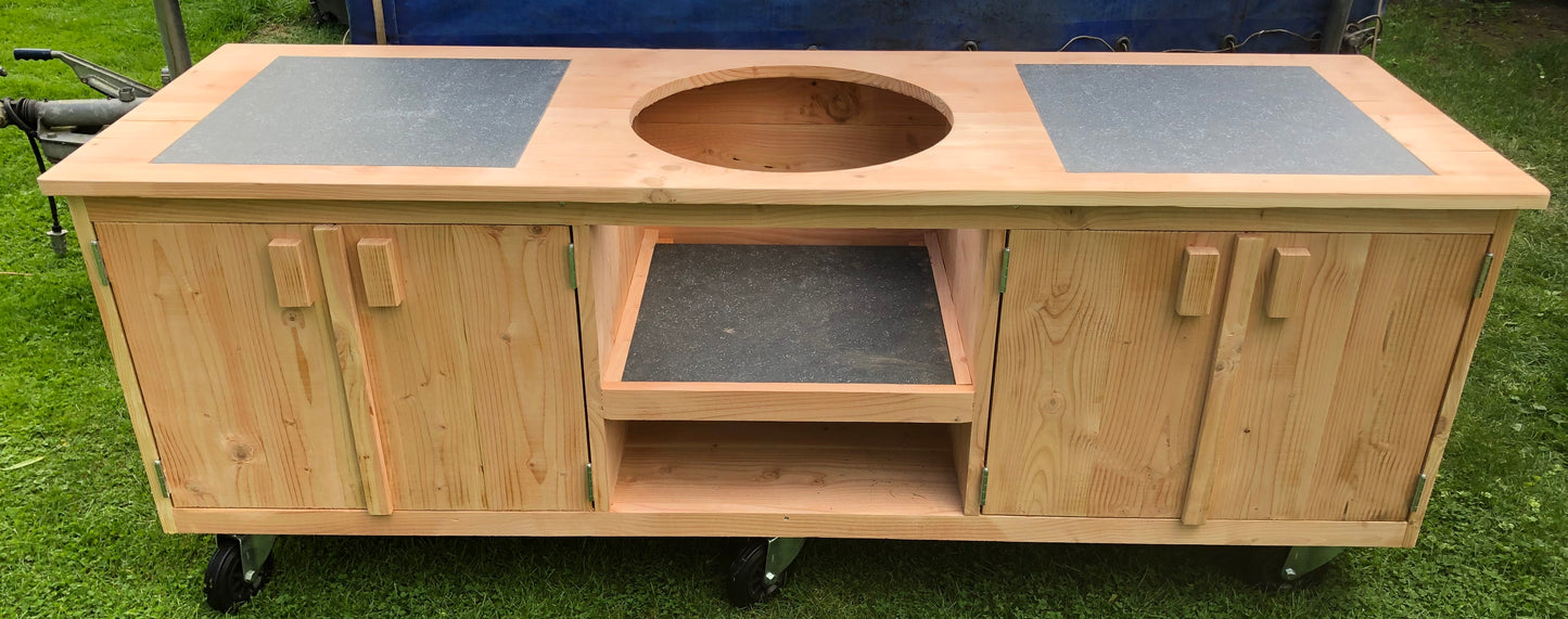 Douglas buitenkeuken XXL Big Green Egg 250x76x93