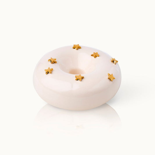 Candle Stand Donut White Stars Special Edition