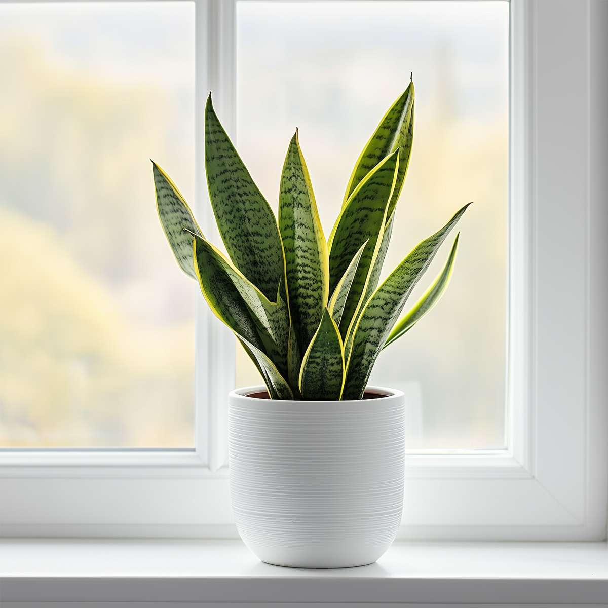 Florastore Snake Plant - 4 Pcs. - Sansevieria 'Futura Superba' - Height 35-40Cm - ⌀12Cm