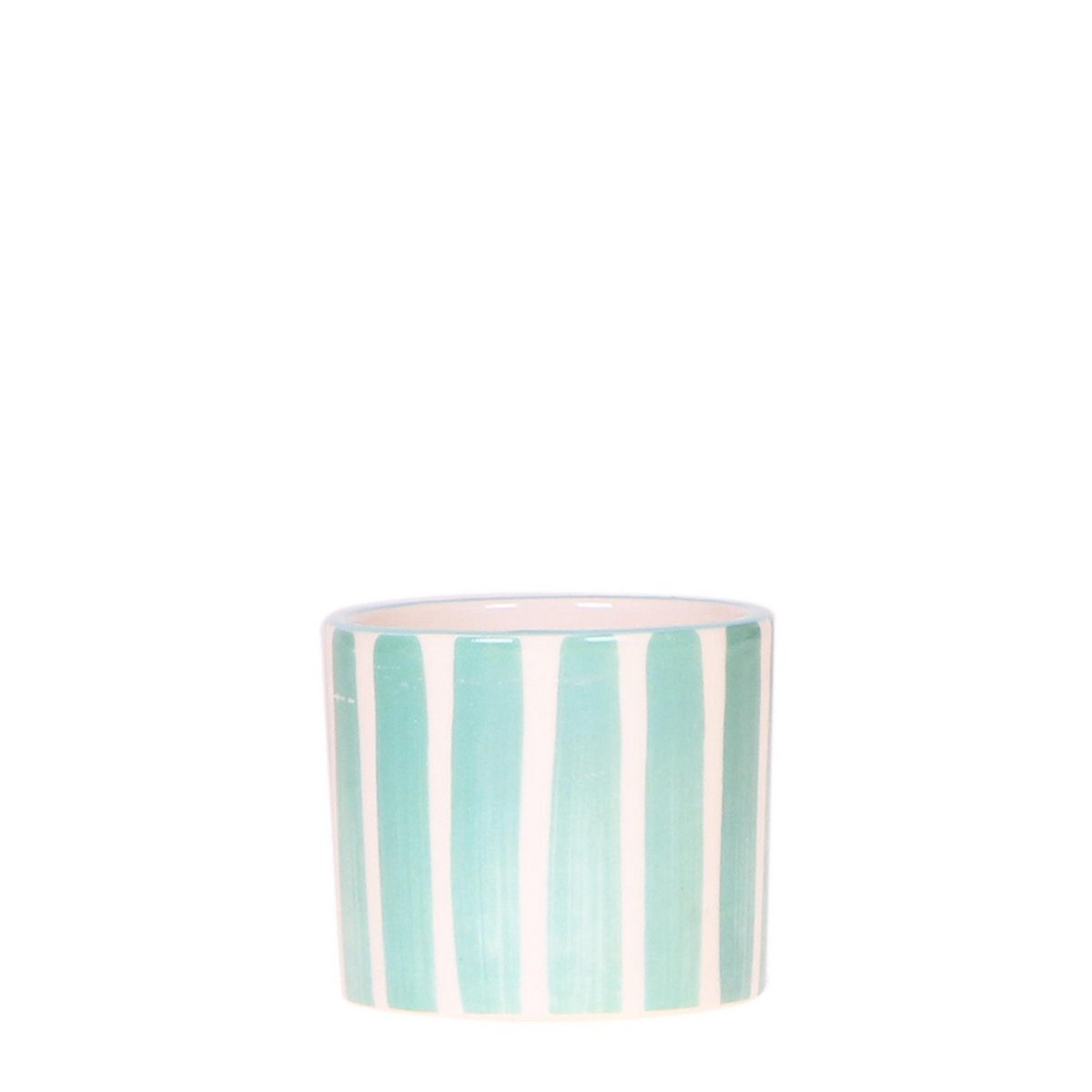 Anro Style Painted stripe  - Turquoise - Ø6cm