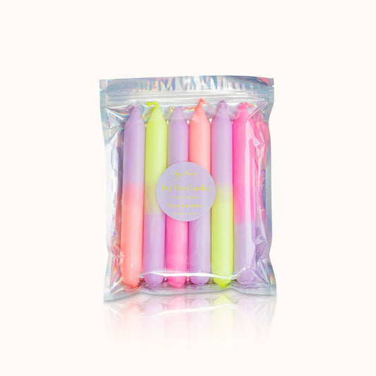 Dip Dye-kaarsenset: Neon Lavendel-editie