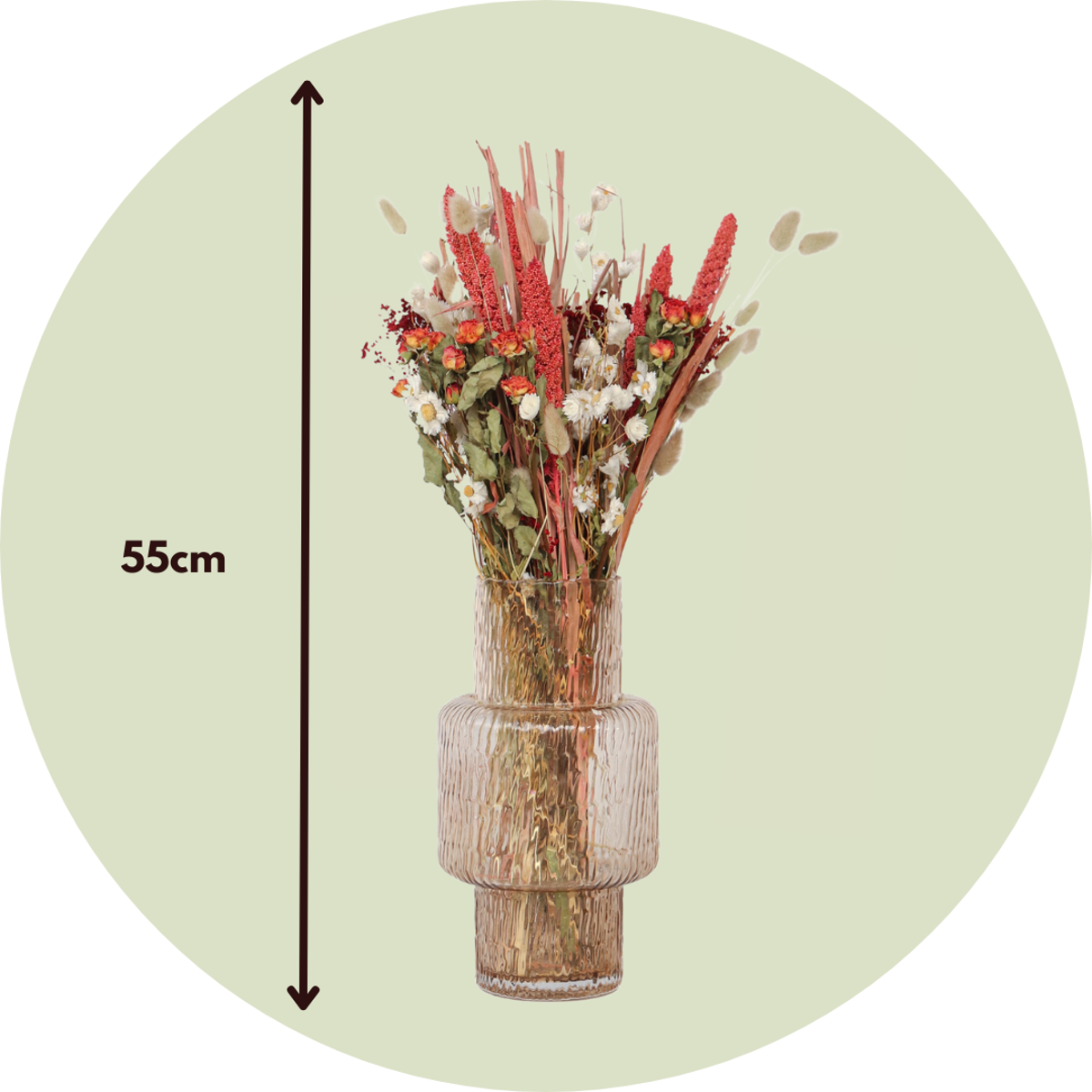 Florastore Dried Flowers - Bouquet 'Trendy Lady In Red' - Dryflowers