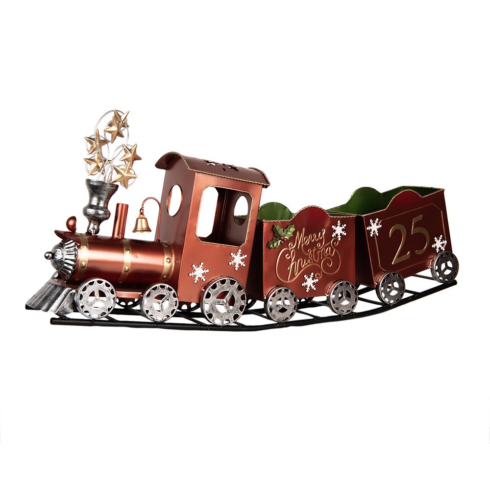 Decoratie trein 79x15x37 cm