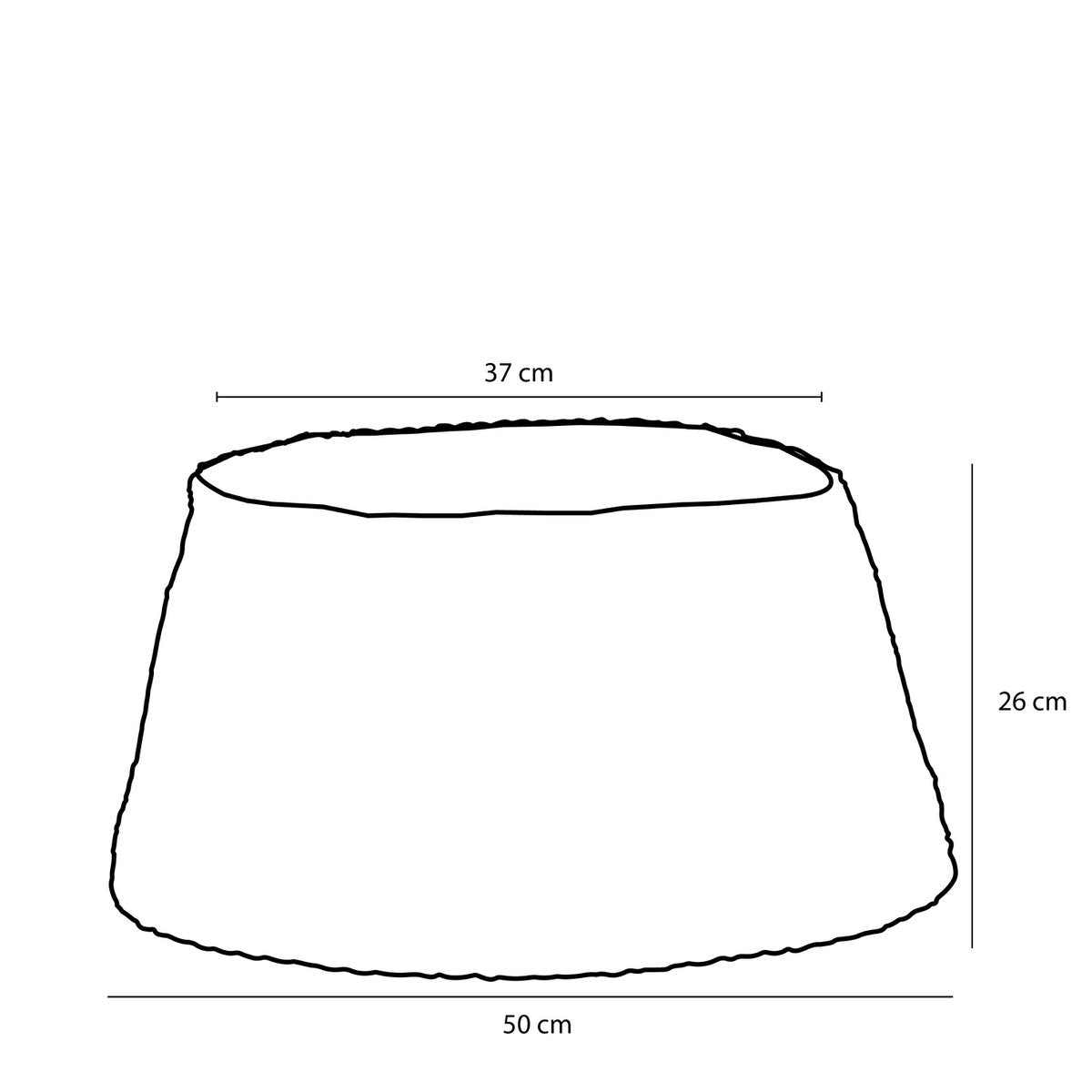 Kerstboomrok - H26 x Ø50 cm - Zeegras - Blauw