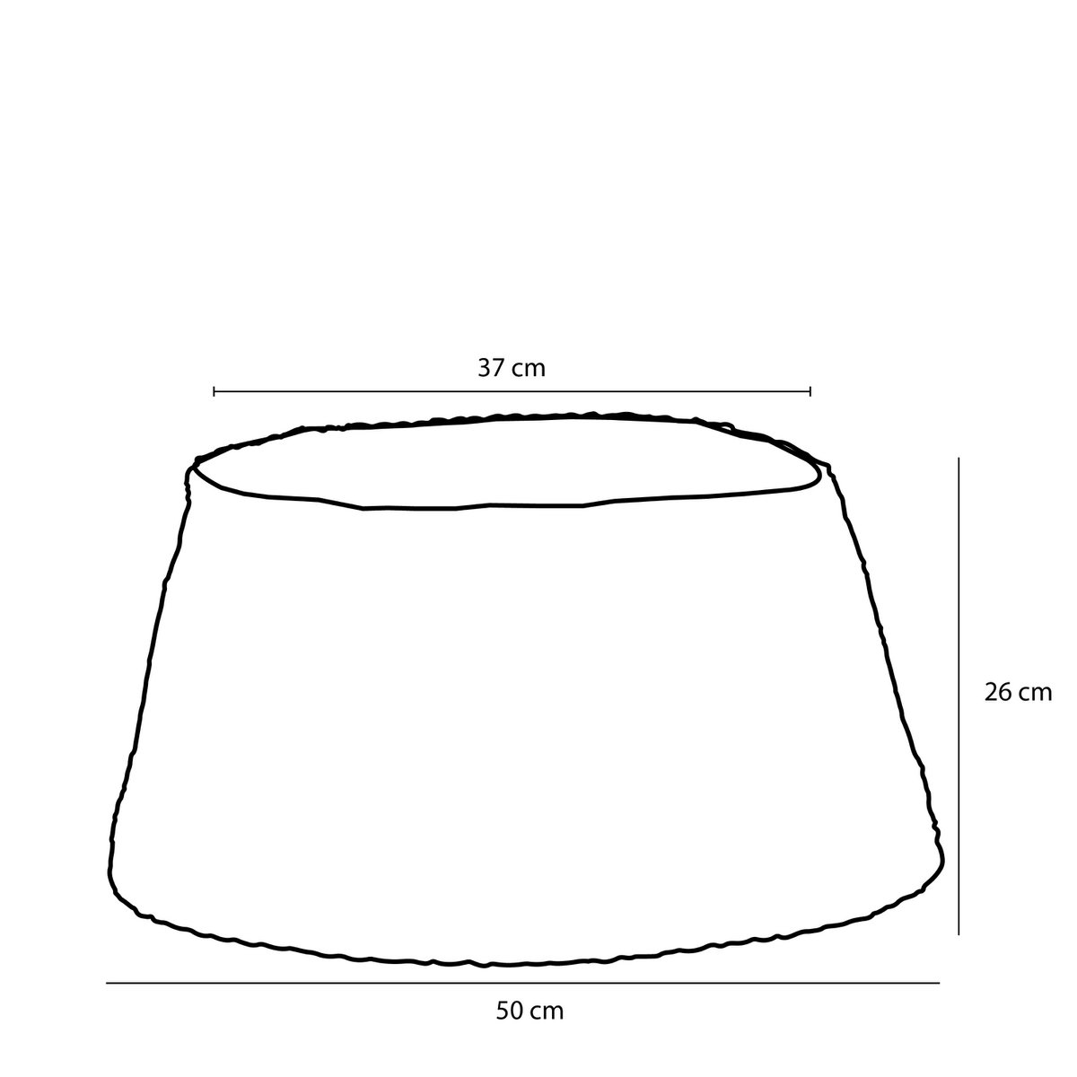 Kerstboomrok - H26 x Ø50 cm - Zeegras - Blauw