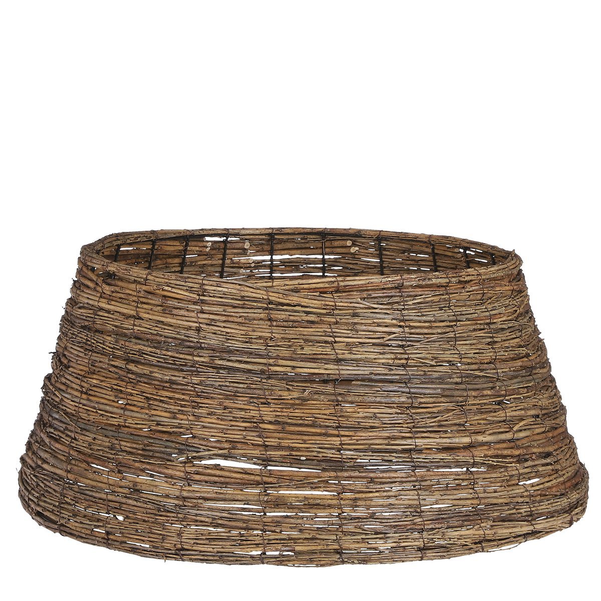 Kerstboommand - H28 x Ø65 cm - Wilgentakken - Bruin