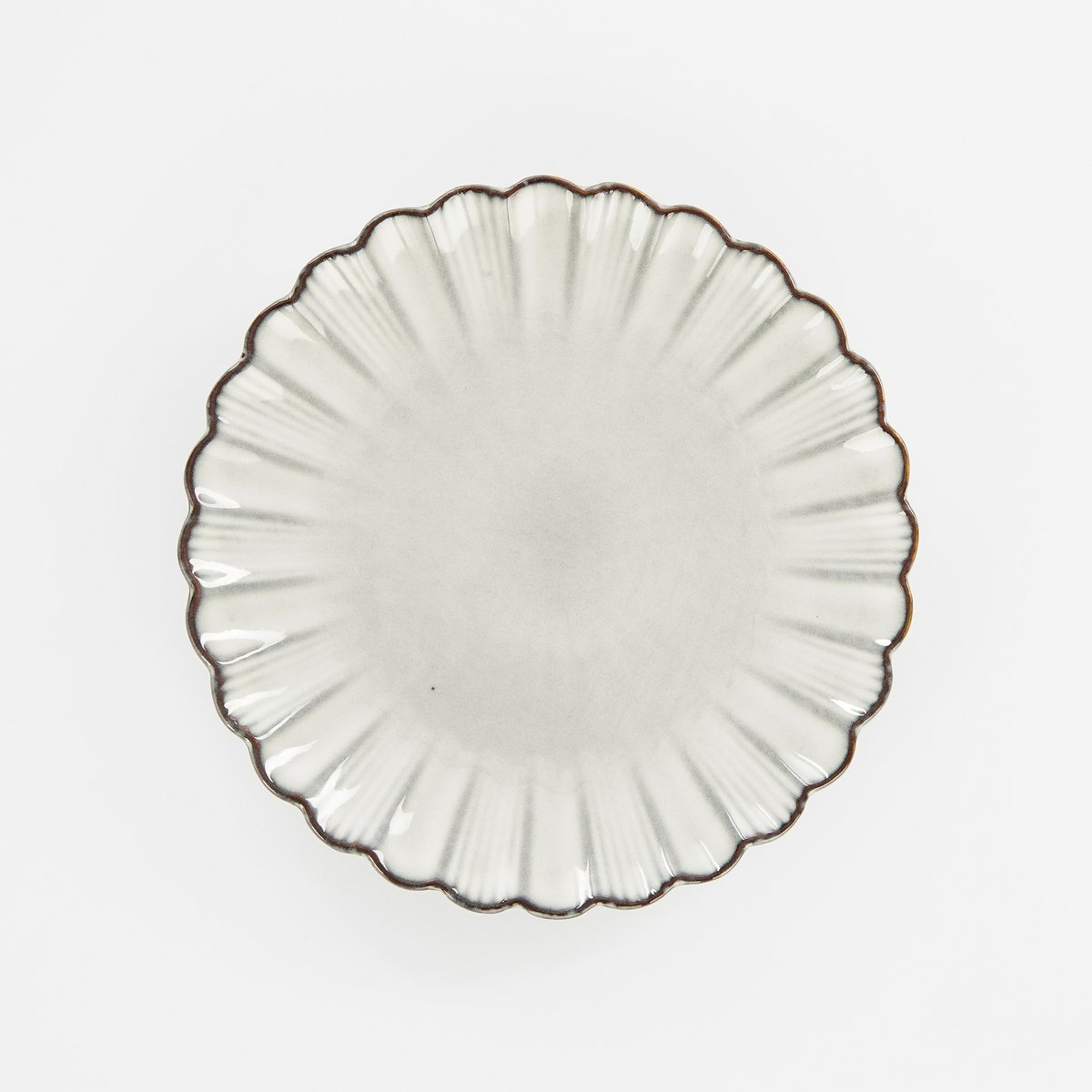 Corfu Ontbijtbord - H3 x Ø21 cm - Keramiek - Grijs