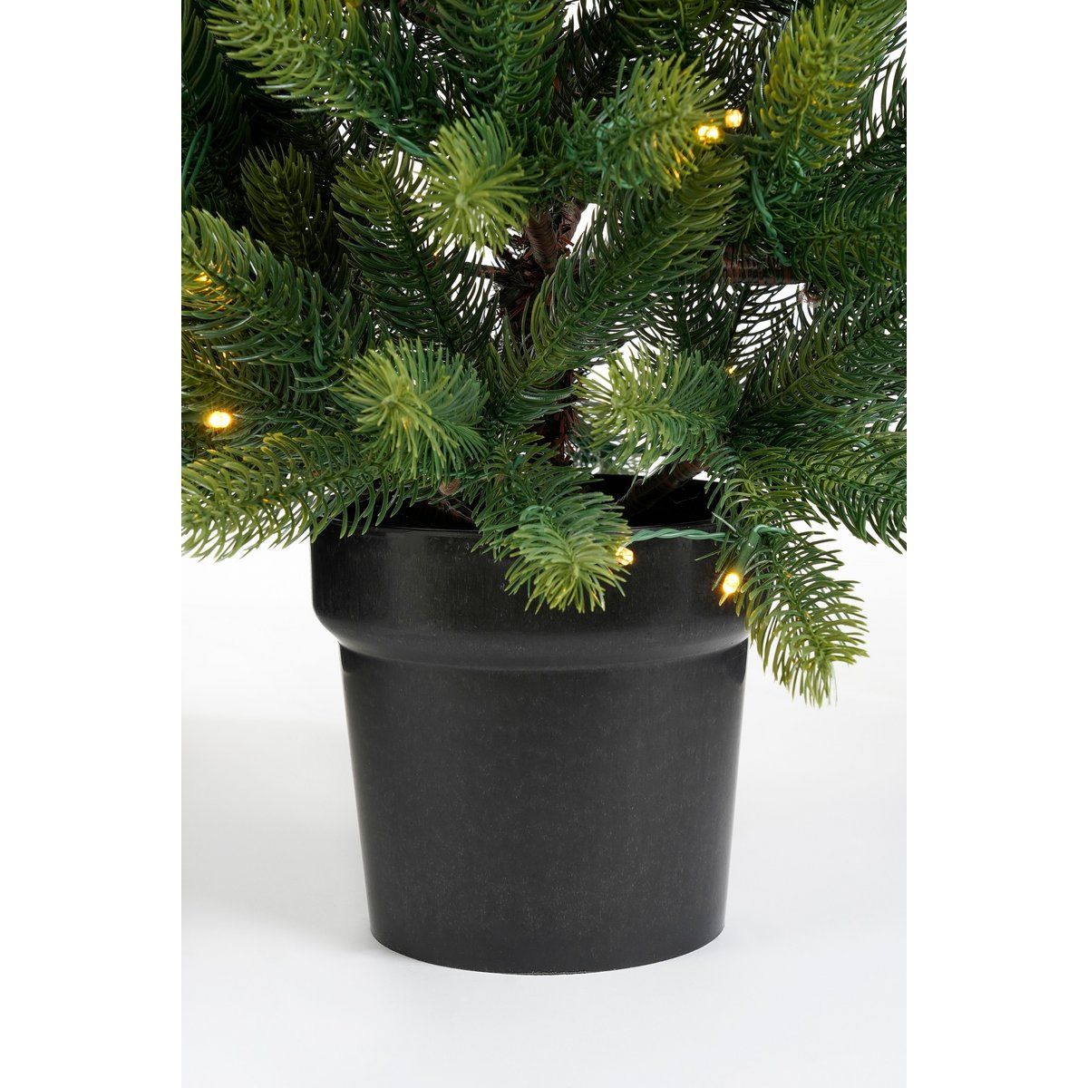 Nagoya Set van 2 Kerstbomen en 1 Kerstkrans voor Buiten met LED Verlichting en Timerfunctie - H90 x Ø45 cm - Groen
