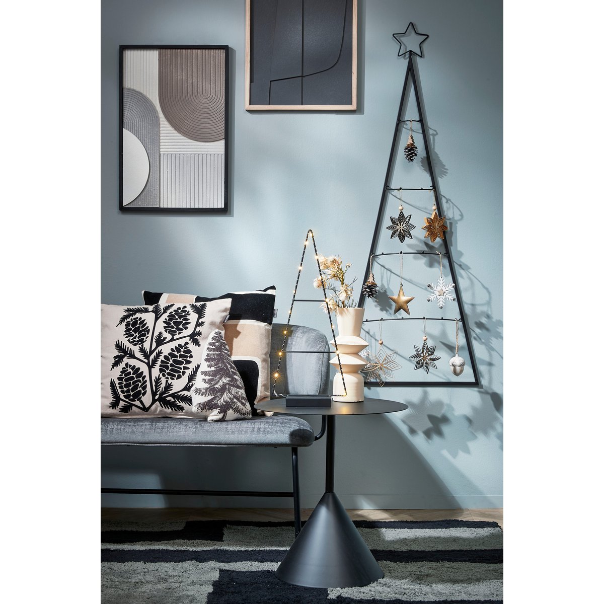 Wandrek voor Decoraties - L50 x H131 cm - Metaal - Zwart