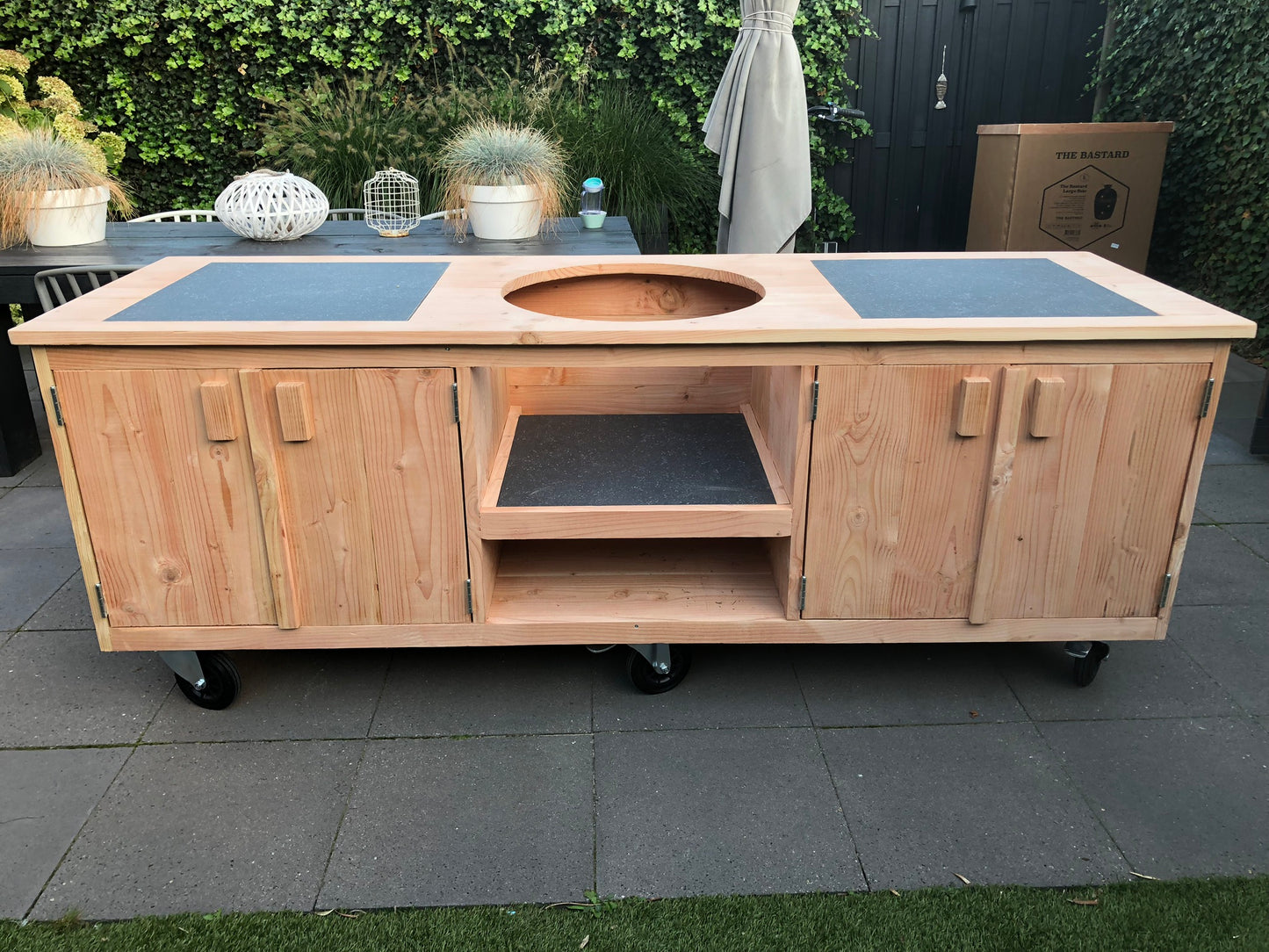 Douglas buitenkeuken XXL Big Green Egg 250x76x93