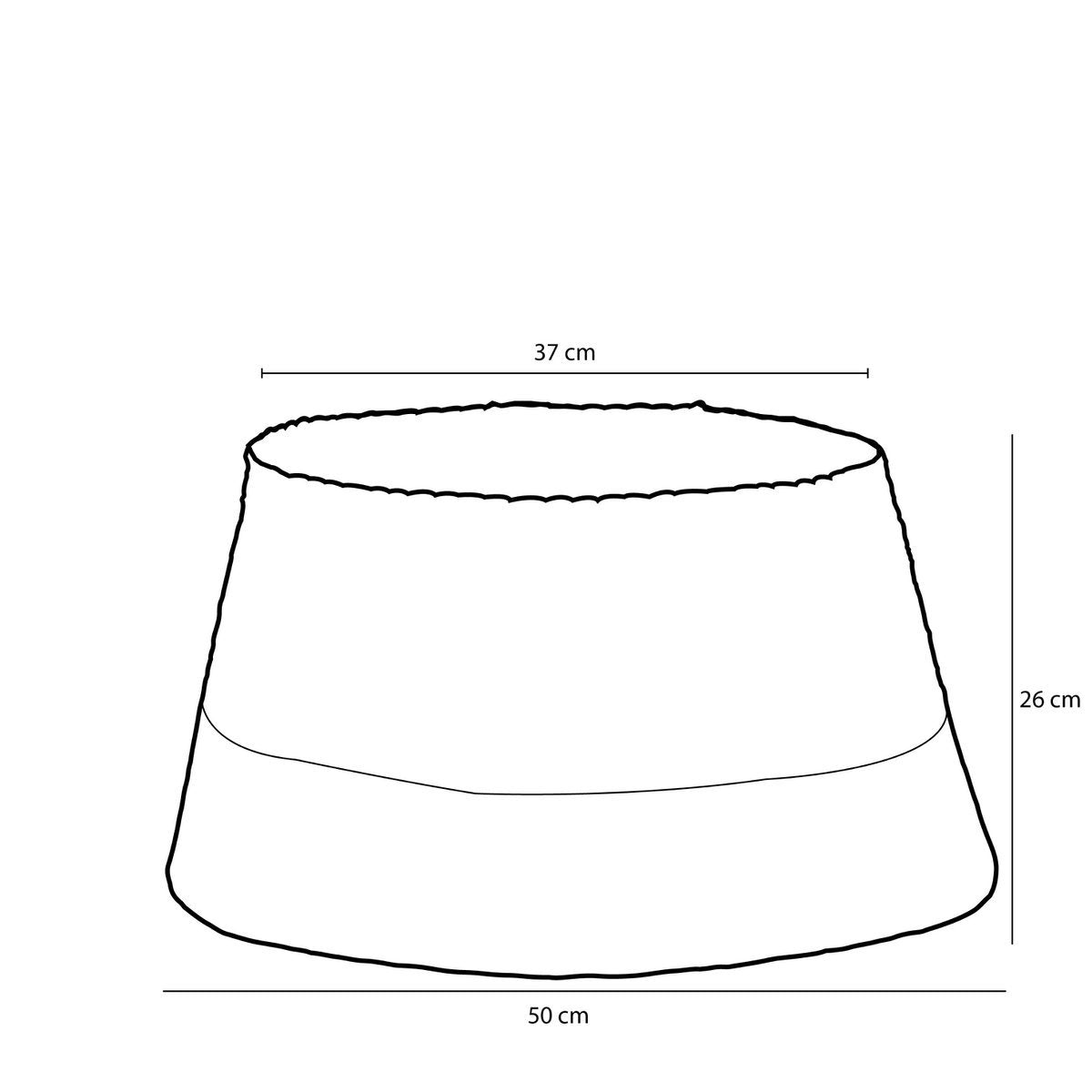 Kerstboomrok - H26 x Ø50 cm - Zeegras - Zilver