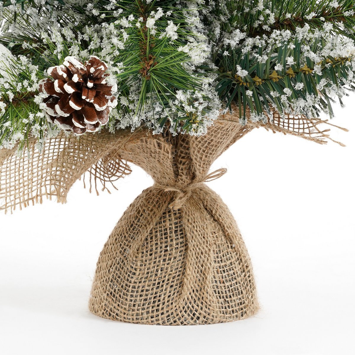 Kaprun Kunstkerstboom met LED Verlichting en Timerfunctie - H60 x Ø39 cm - Groen, Goud