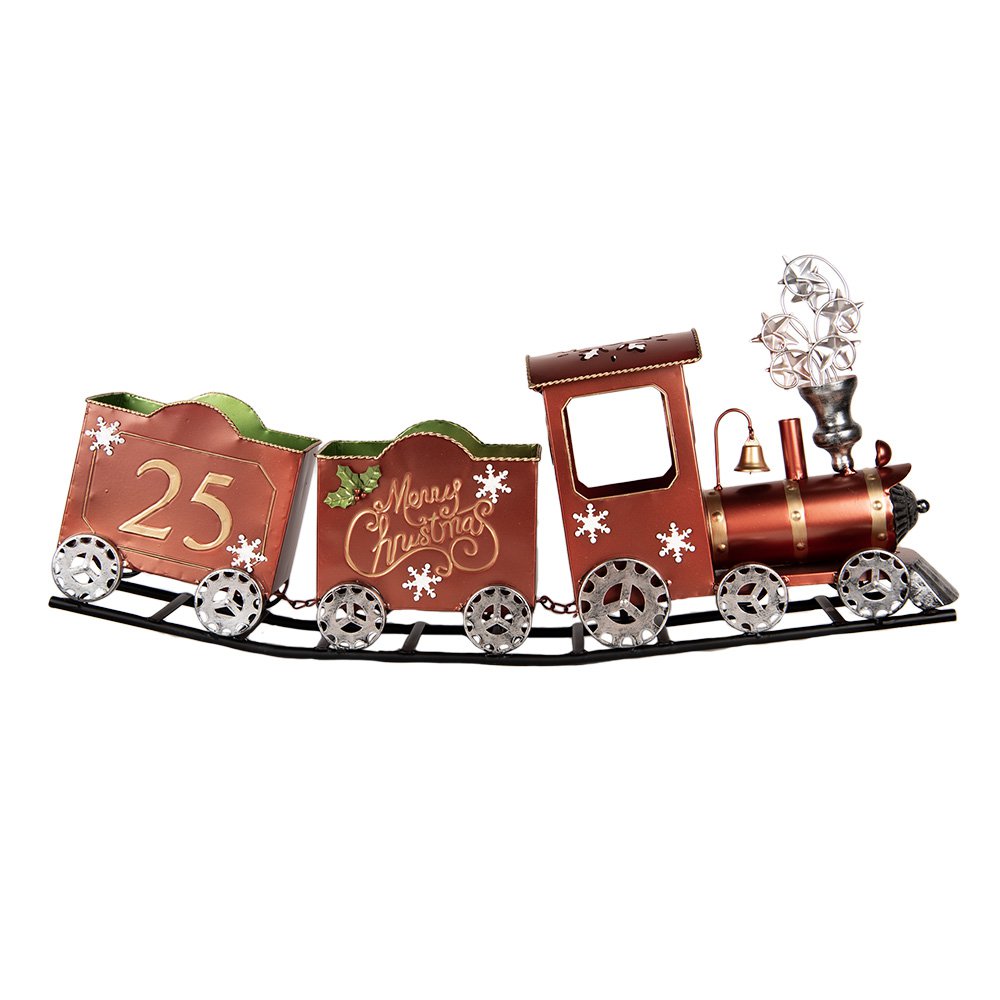Decoratie trein 79x15x37 cm