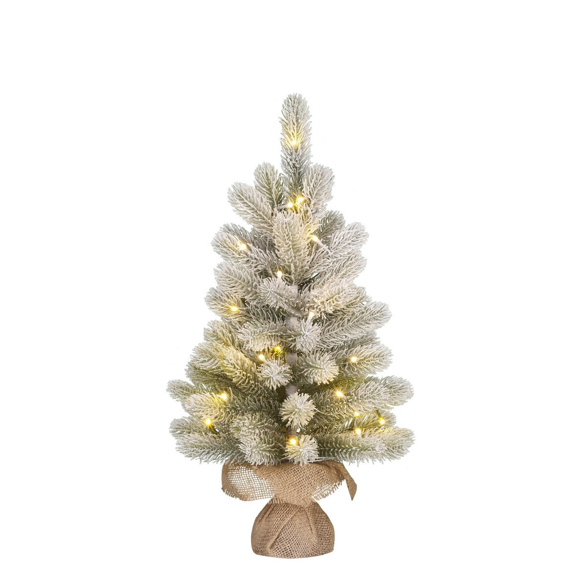 Nagoya Kunstkerstboom in Jute met LED Verlichting en Timerfunctie - H60 x  Ø44 cm - Groen