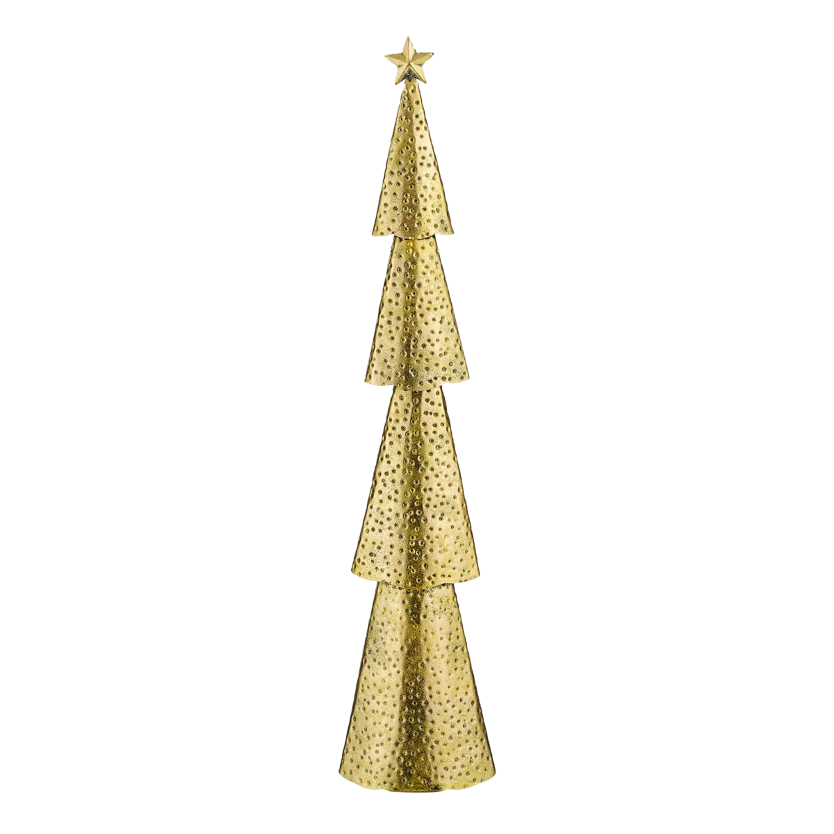 Kerstboom - L15 x B8 x H68 cm - Metaal - Goud