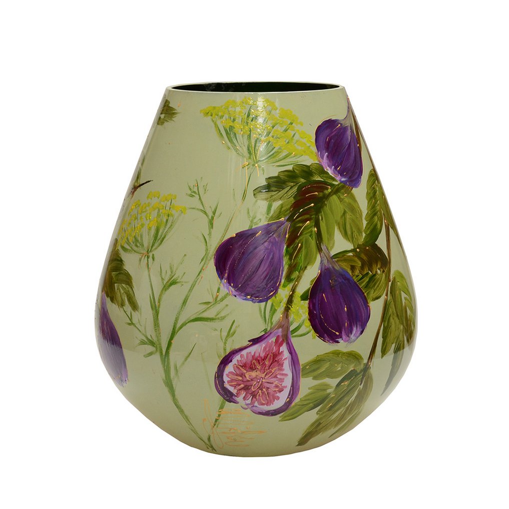 Handbeschilderde vaas - Tasman M Figs Ø26 x H28 cm