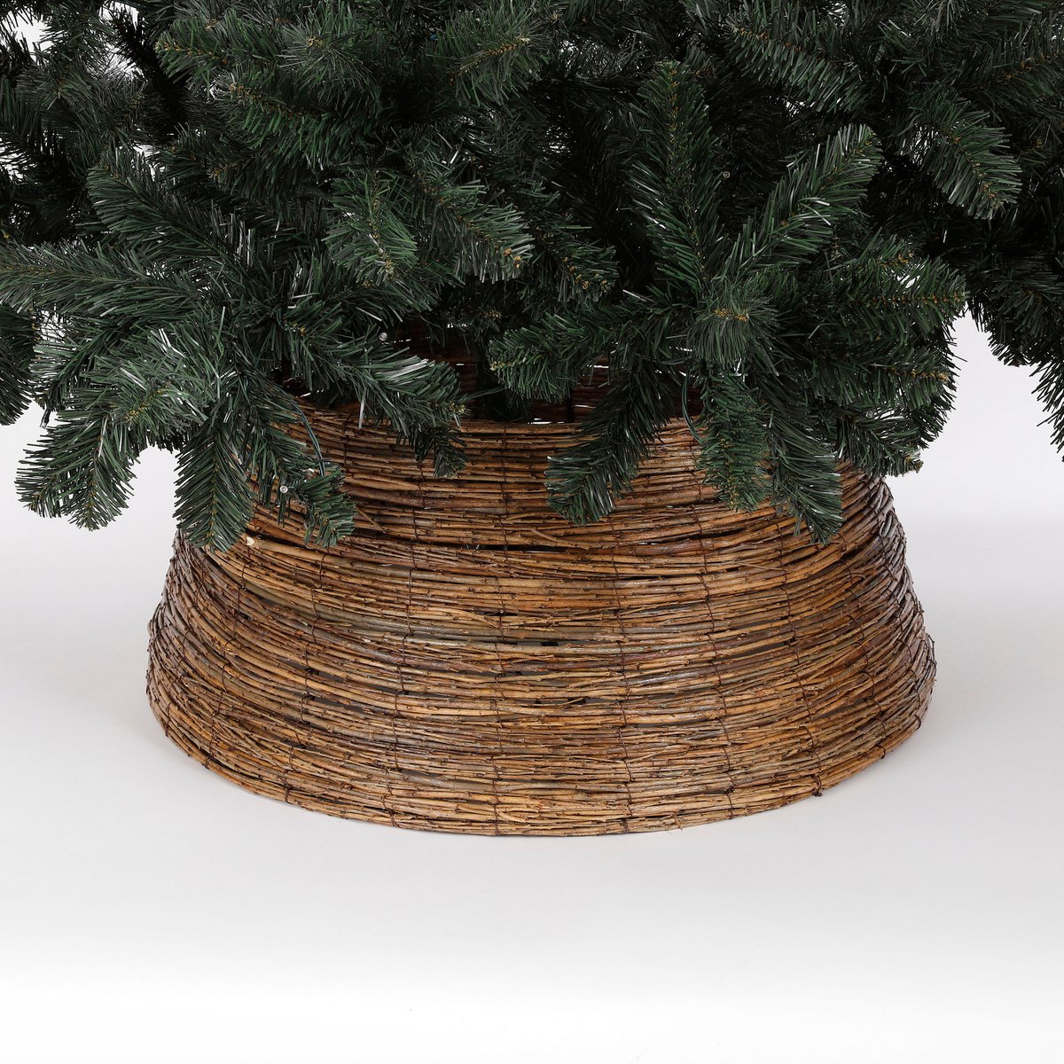 Kerstboommand - H28 x Ø65 cm - Wilgentakken - Bruin