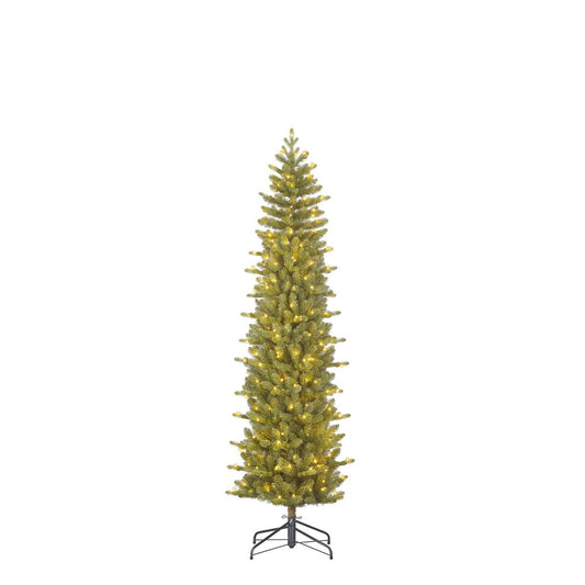 Harma Smalle Kunstkerstboom met LED Verlichting - H185 x Ø63 cm - Groen