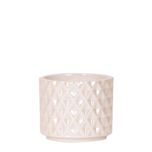 Anro Style Diamond pearl sierpot - Travertine - Ø6cm